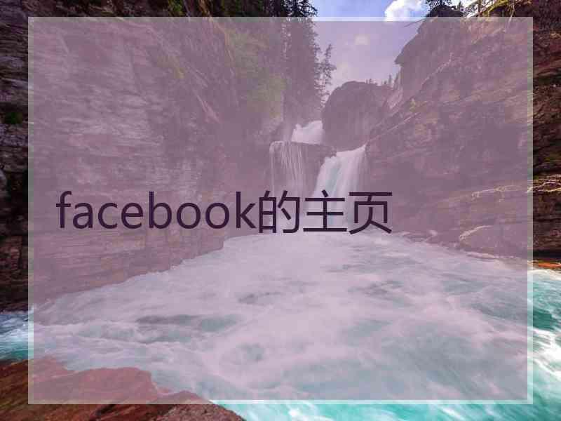 facebook的主页