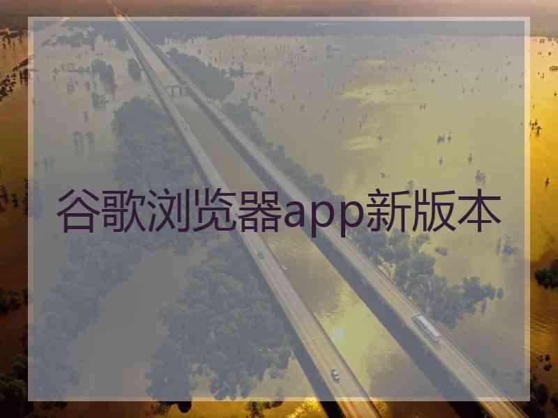 谷歌浏览器app新版本