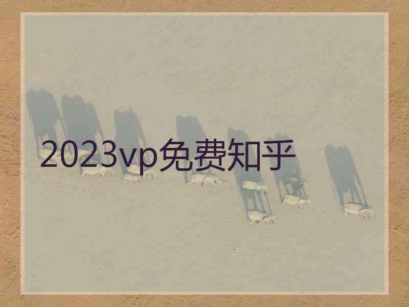 2023vp免费知乎