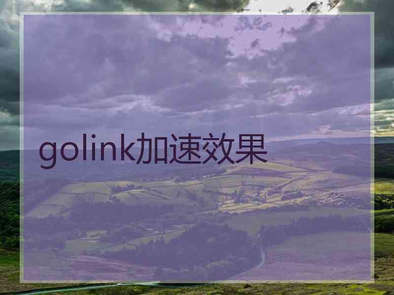 golink加速效果