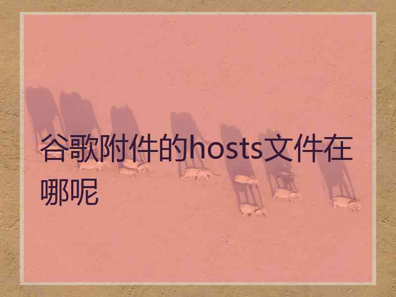 谷歌附件的hosts文件在哪呢