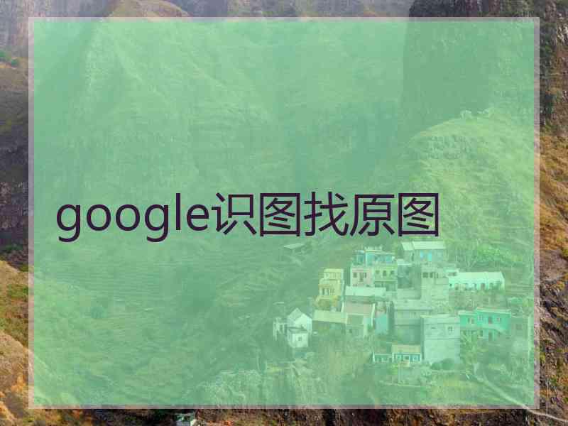 google识图找原图