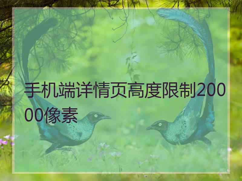 手机端详情页高度限制20000像素