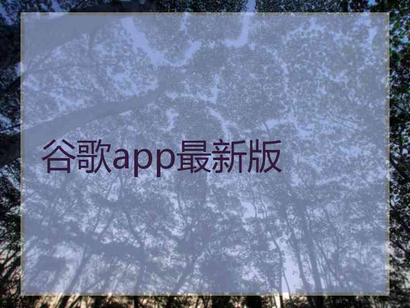 谷歌app最新版