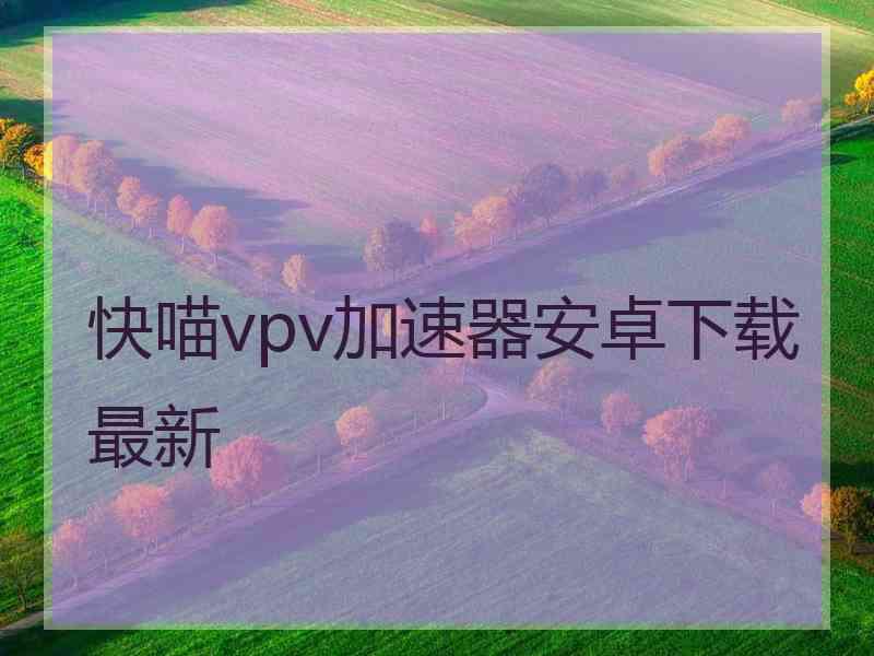 快喵vpv加速器安卓下载最新