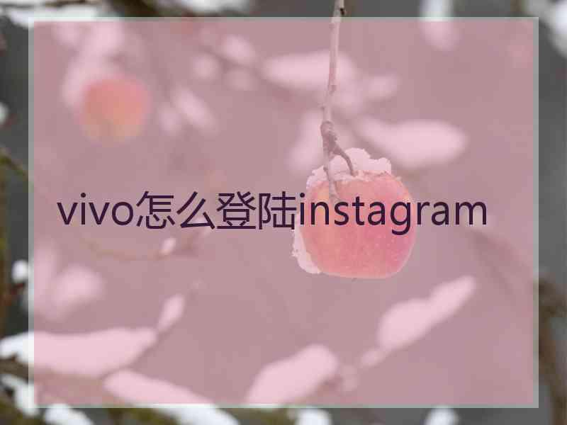 vivo怎么登陆instagram