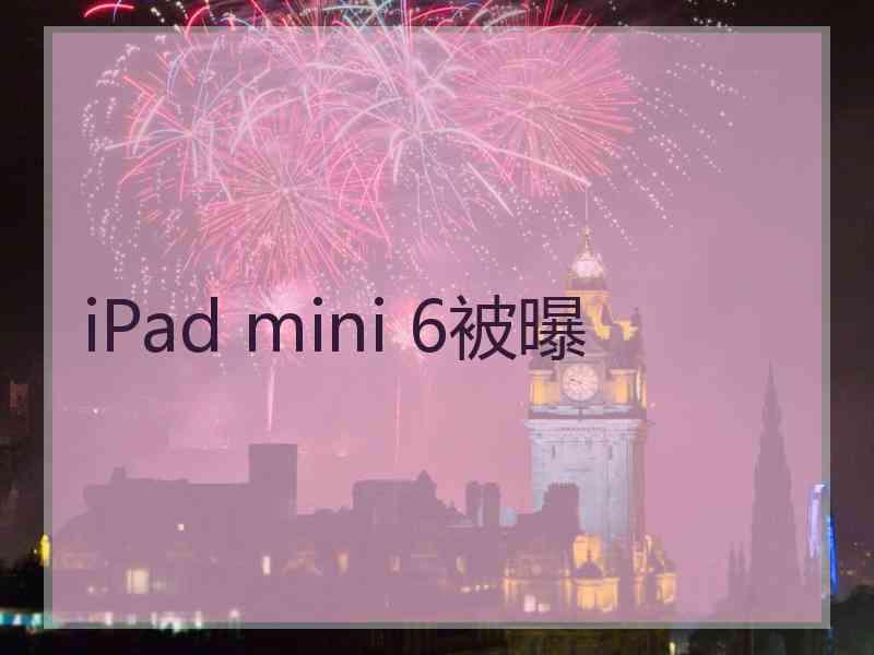 iPad mini 6被曝