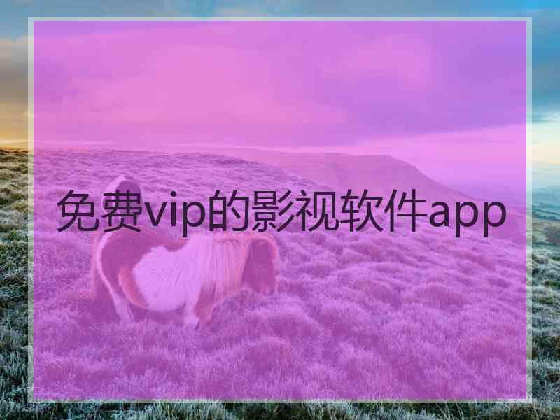 免费vip的影视软件app