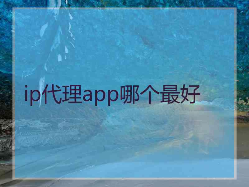 ip代理app哪个最好