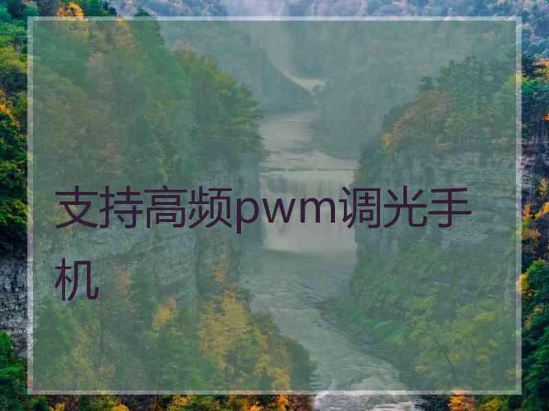 支持高频pwm调光手机