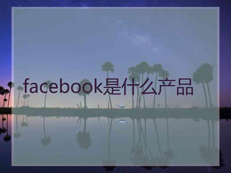 facebook是什么产品