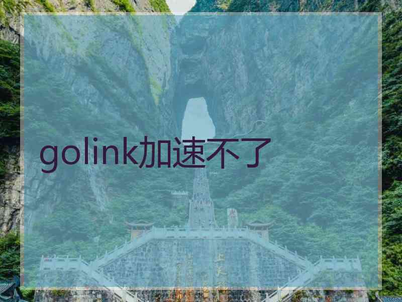 golink加速不了