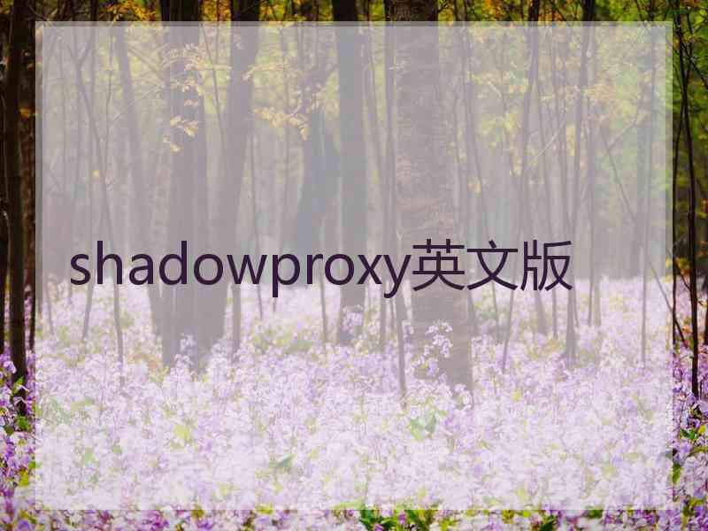 shadowproxy英文版