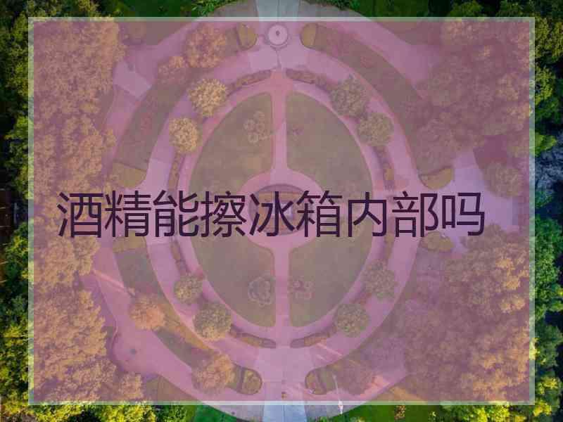 酒精能擦冰箱内部吗