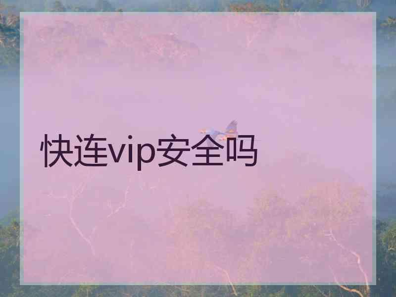 快连vip安全吗