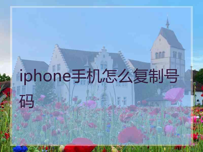 iphone手机怎么复制号码