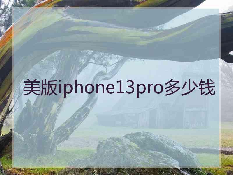 美版iphone13pro多少钱