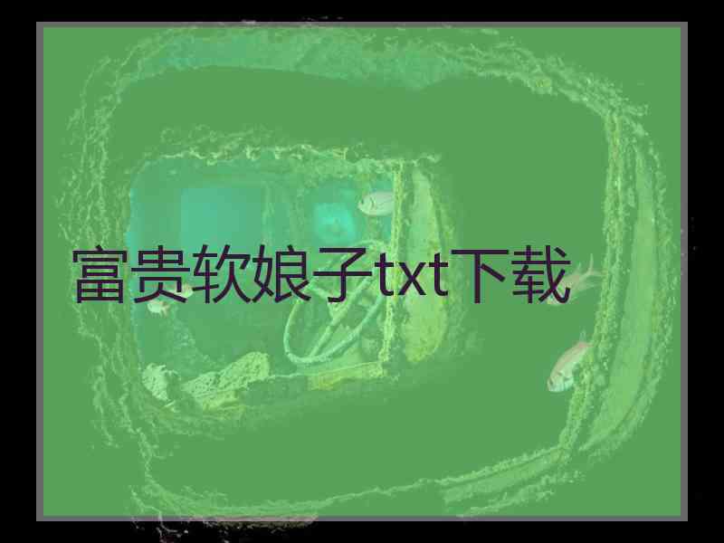 富贵软娘子txt下载