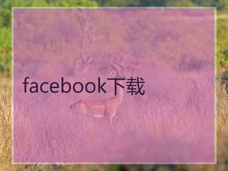 facebook下载