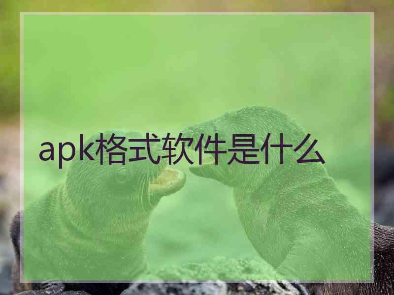 apk格式软件是什么