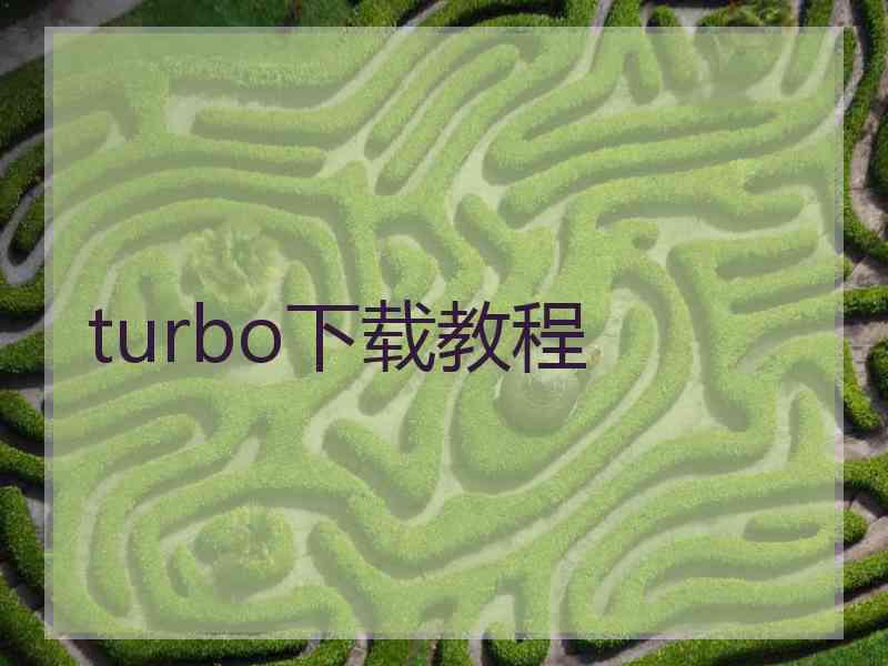 turbo下载教程