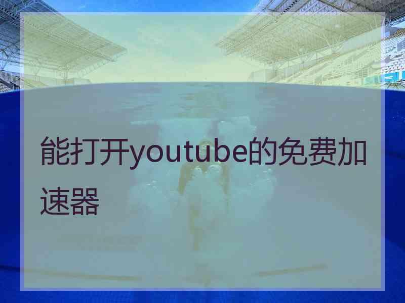 能打开youtube的免费加速器