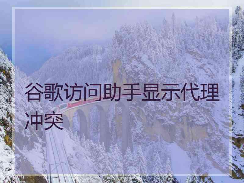 谷歌访问助手显示代理冲突