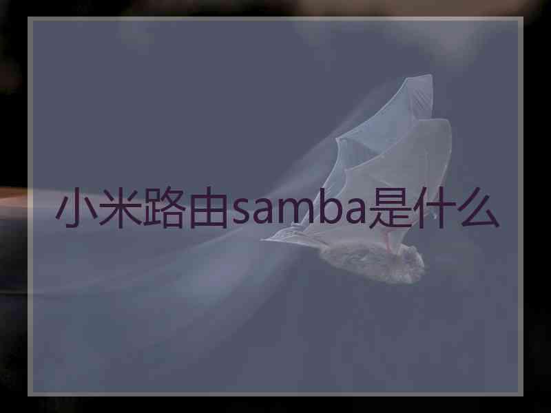 小米路由samba是什么