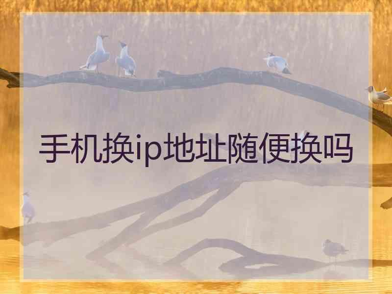 手机换ip地址随便换吗