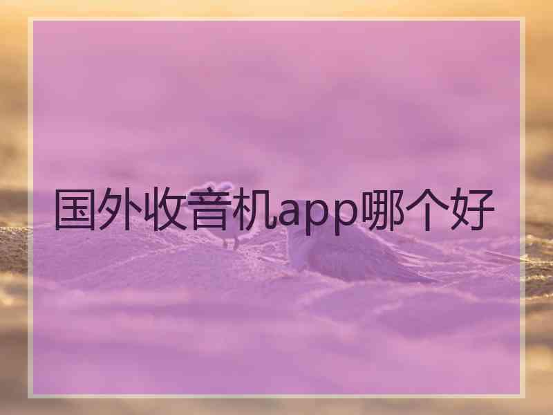 国外收音机app哪个好