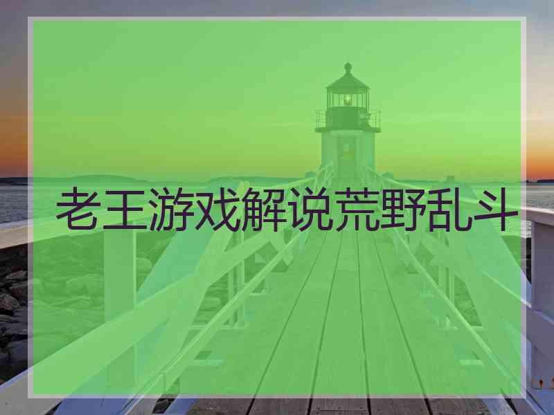 老王游戏解说荒野乱斗