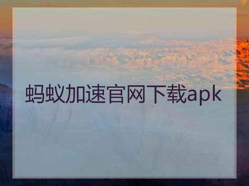 蚂蚁加速官网下载apk