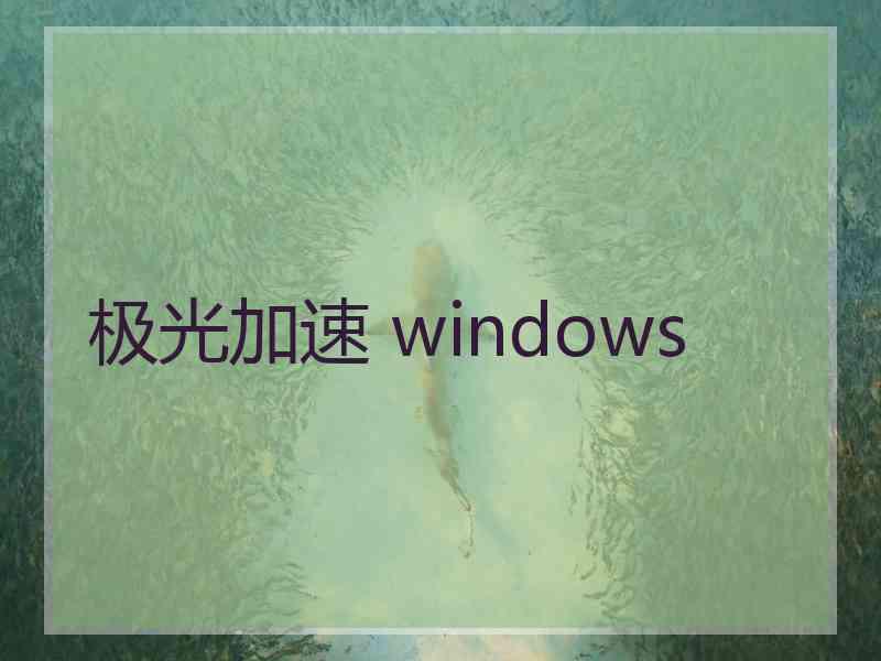 极光加速 windows