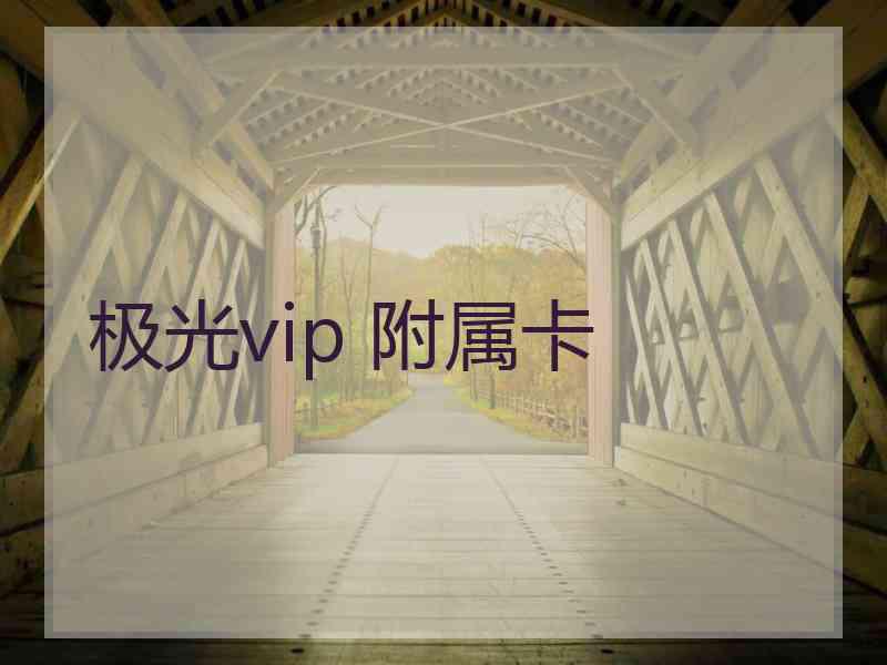 极光vip 附属卡