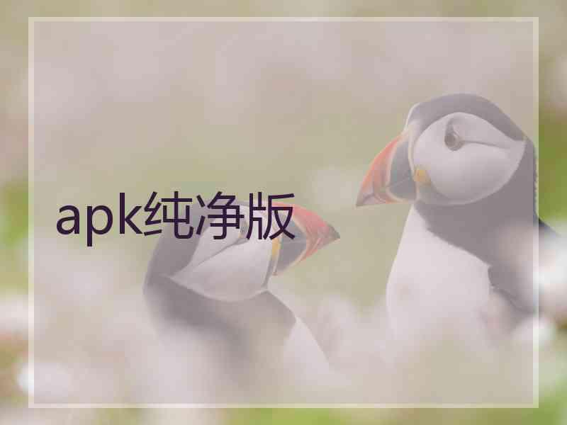 apk纯净版