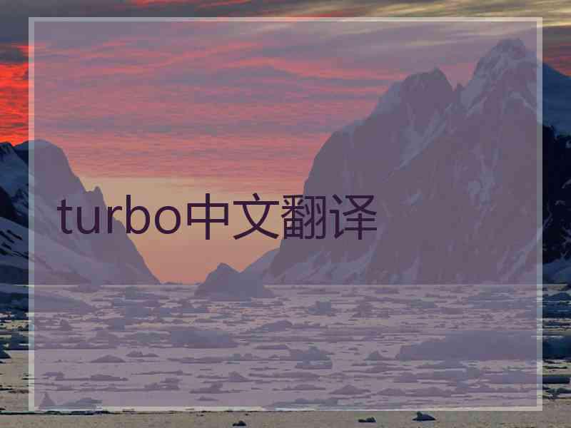 turbo中文翻译