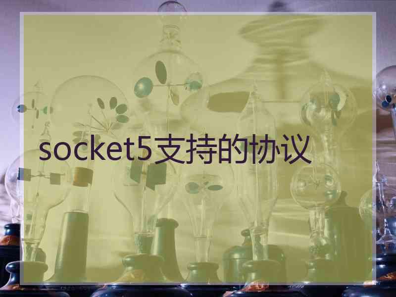 socket5支持的协议