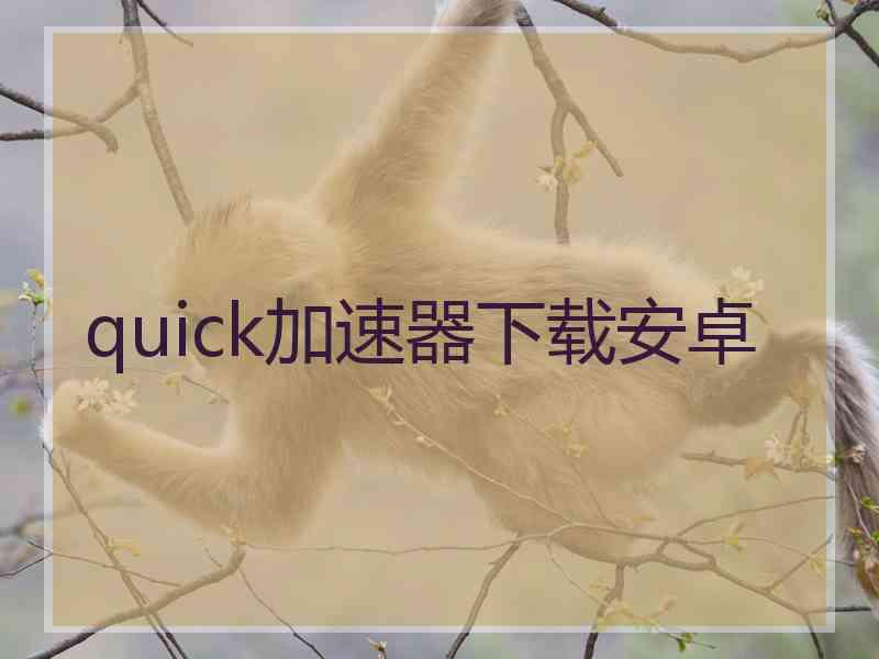 quick加速器下载安卓