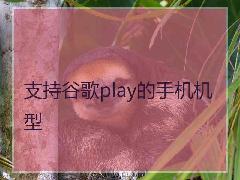 支持谷歌play的手机机型