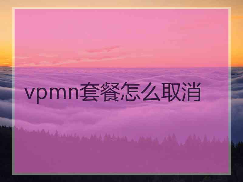 vpmn套餐怎么取消