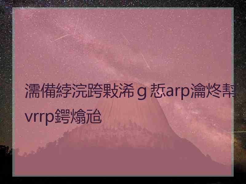 濡備綍浣跨敤浠ｇ悊arp瀹炵幇vrrp鍔熻兘