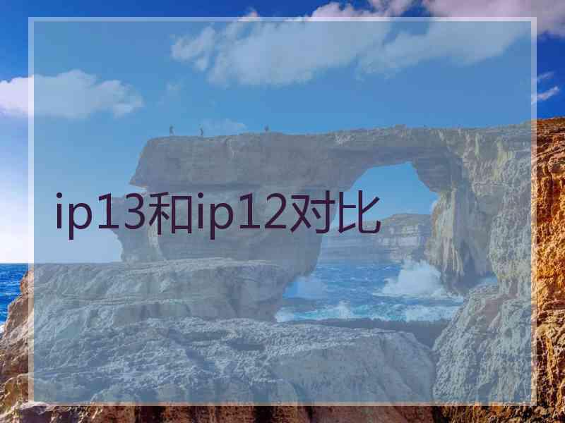 ip13和ip12对比