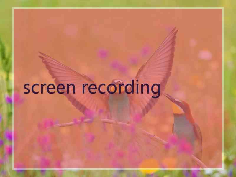 screen recording