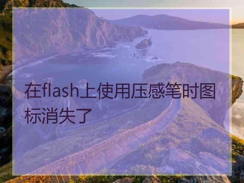 在flash上使用压感笔时图标消失了