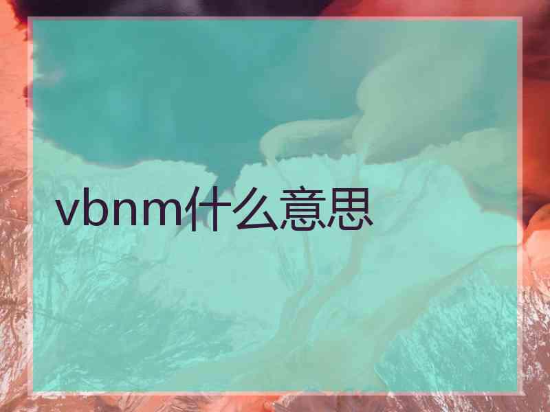 vbnm什么意思