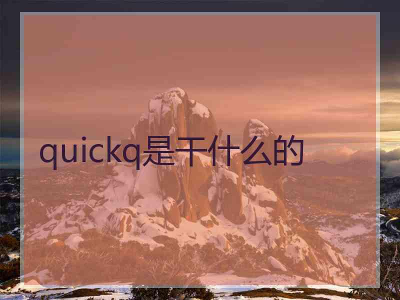 quickq是干什么的