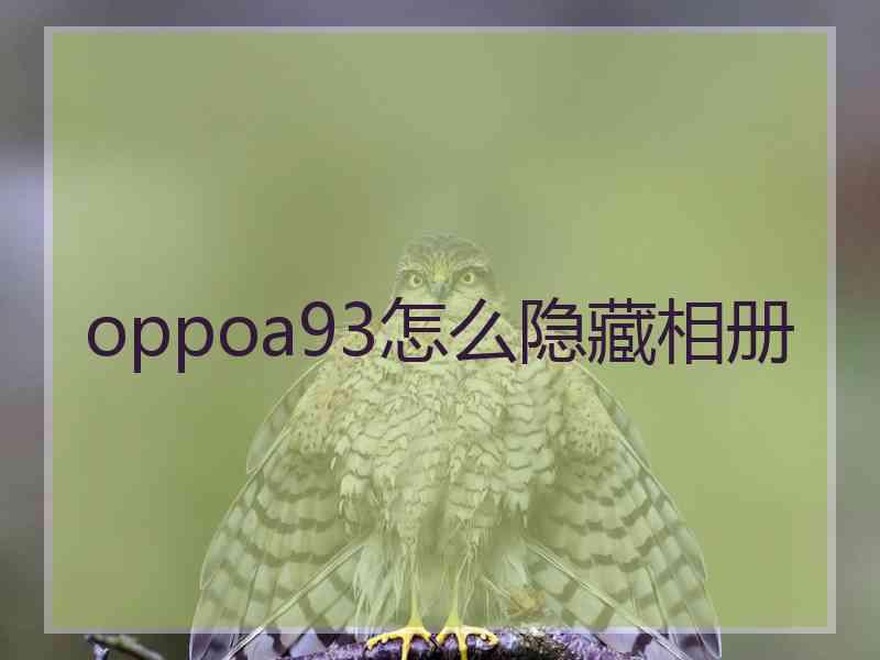 oppoa93怎么隐藏相册