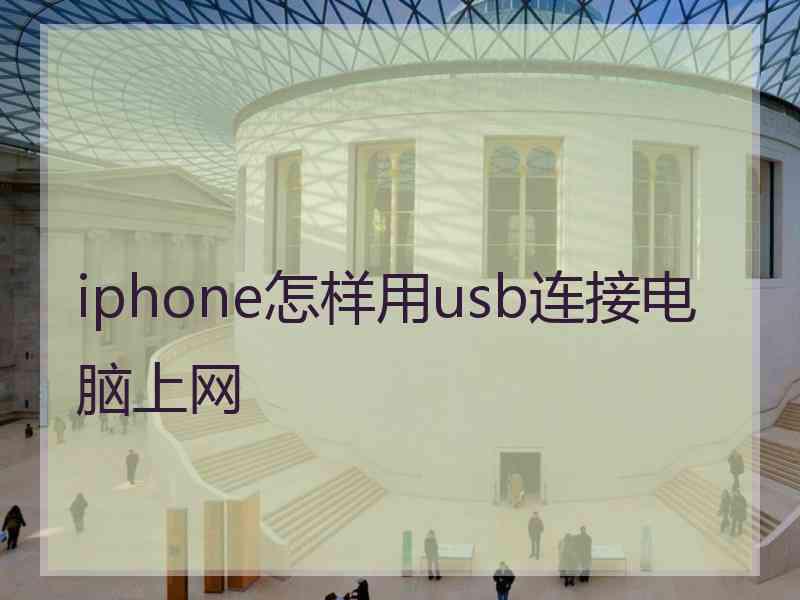 iphone怎样用usb连接电脑上网