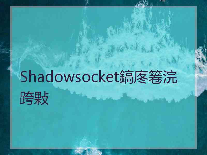 Shadowsocket鎬庝箞浣跨敤