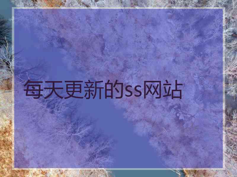 每天更新的ss网站